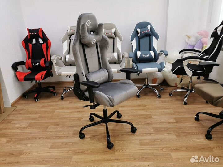 Игровое компьютерное кресло ткань 