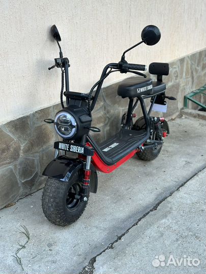 Электробайк White Siberia mini 2.0 R 1200W 48V15A