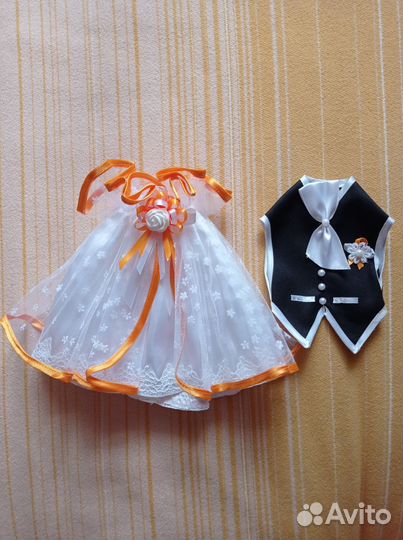 Свадебные украшения на бутылки