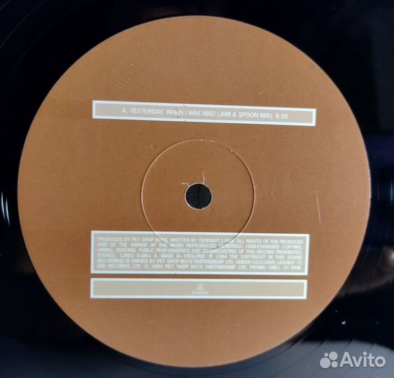 Pet Shop Boys Yesterday When I Was Mad UK 1994 NM