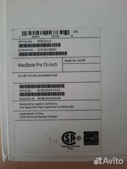 Apple macbook air 13 2022 m1 512