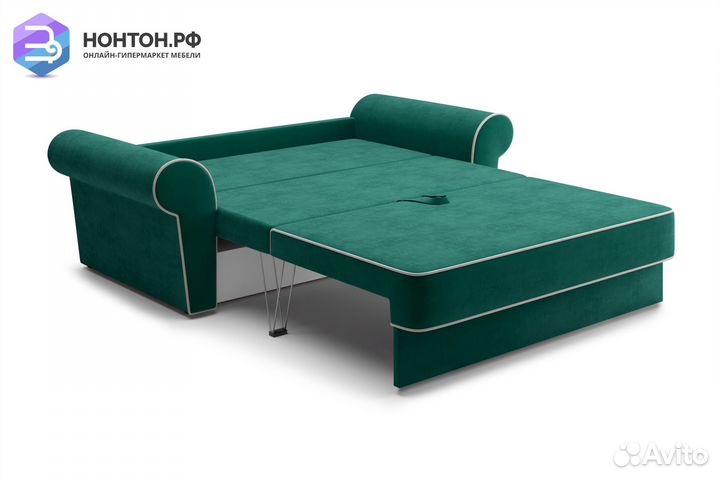 Диван еврокнижка Прованс изумрудный