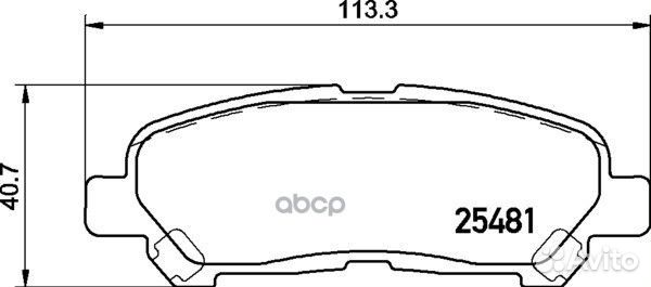 Колодки тормозные дисковые зад NP1122 nissh