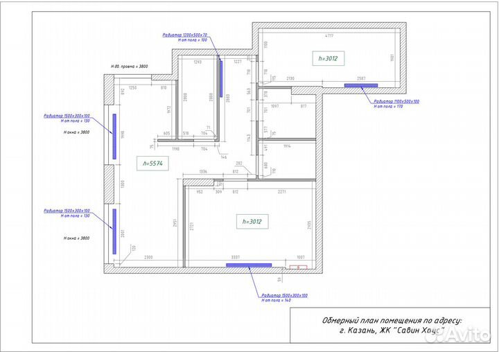 Замер помещений, обмерный план