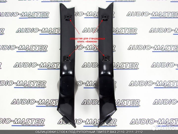 Облицовки стоек под рупора Ваз 2110, 2111, 2112