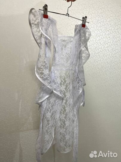 Белый школьный фартук