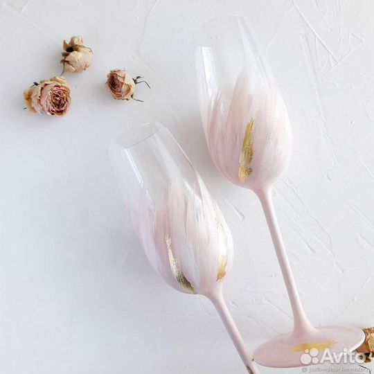 Роспись парных бакалов/ ваз/зеркал