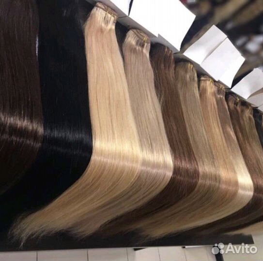 Волосы хвосты накладные на заколках пряди трессах