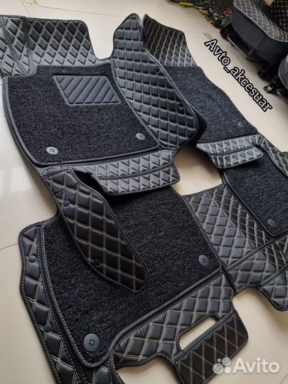 5D Ковры Land Cruiser 200 / 300 - Prado 150 Черные