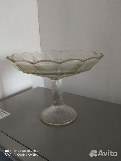 Фруктовница на ножке СССР. Стаканы