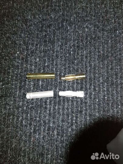 Разьем электрический банан серебряный