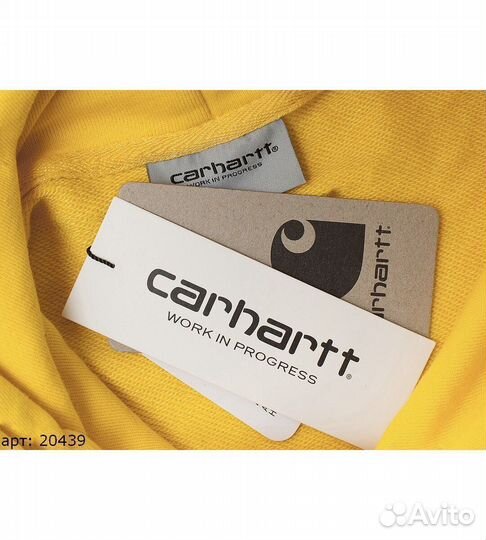 Худи Carhartt black brnd желтый