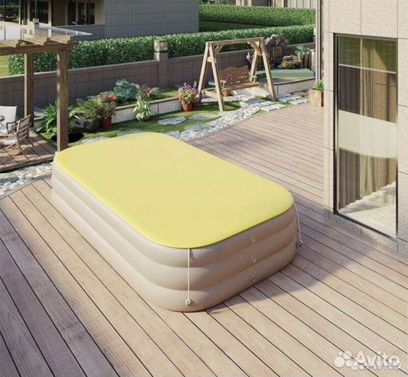 Детский надувной бассейн с горкой