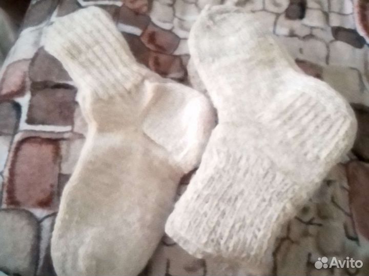 Носки шерстяные, ручная вязка