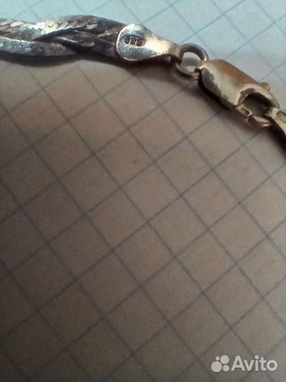 Серебряная цепь подвеска