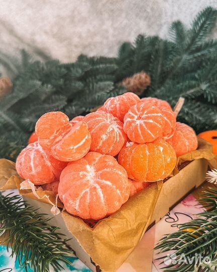Мандарины из мыла на новый год