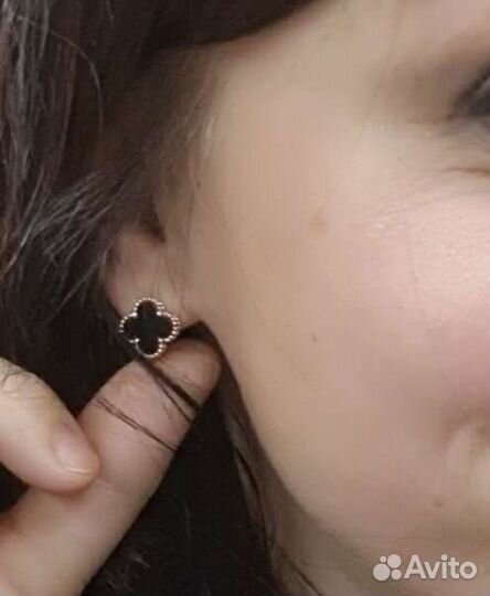 Золотые серьги. Клевер