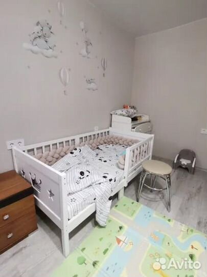 Кроватка детская берёза высокий борт Лисенок