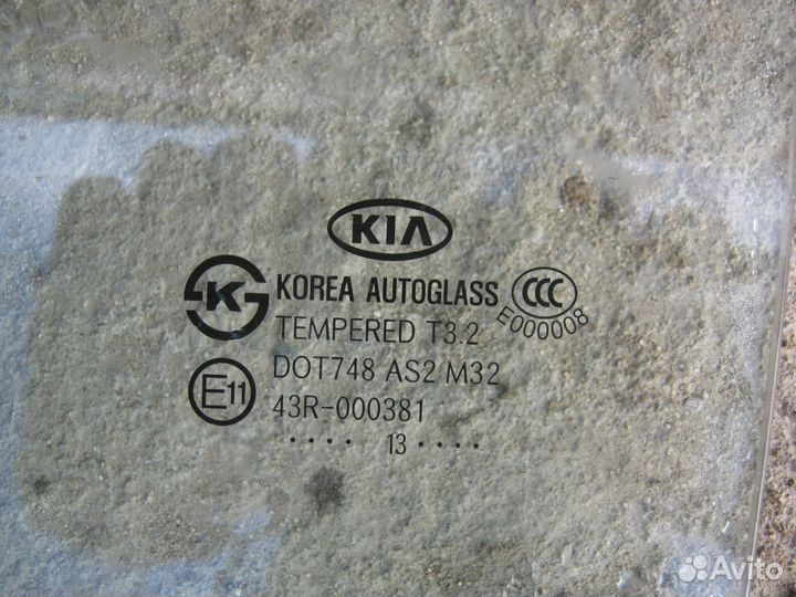 Стекло заднее левое Kia Picanto Пиканто форточка