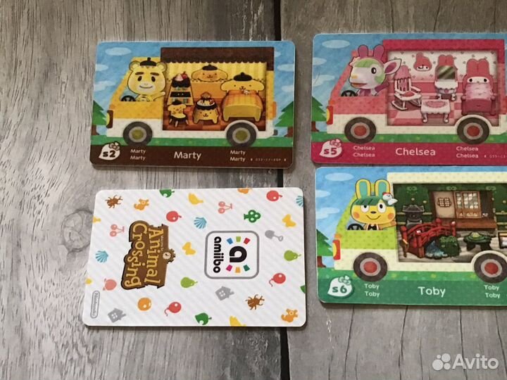 Animal crossing Sanrio amiibo 6 карт 4 жетона