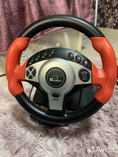 Игровой руль с педалями и коробкой передач