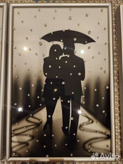 Рамки для фото, А4, декор стразы Swarovski