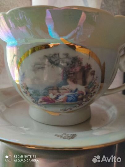 Фарфоровая чайная пара