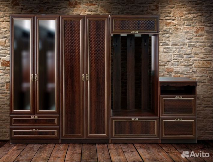 Прихожая модульная Виктория орех пекан 2,8