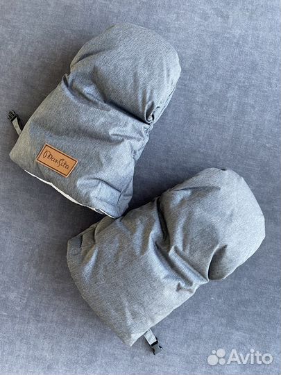 Муфты-варежки на коляску пуховые Mansita