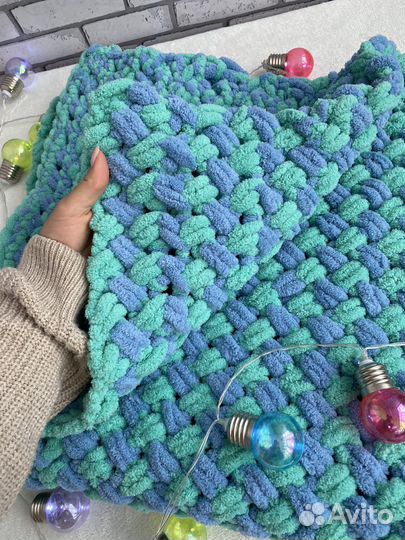 Плед из ализе пуффи