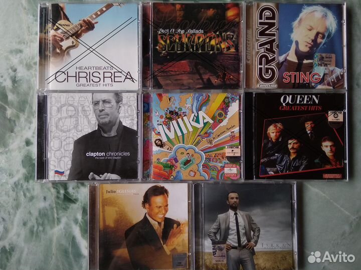 Cd диски Mika, Sting, Chrisrea,Scorpions, Queen