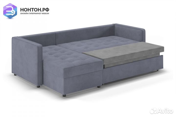 Диван угловой тик-так Модо темно-серый