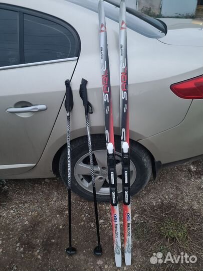 Беговые лыжи 150 с палками 110 и ботинками