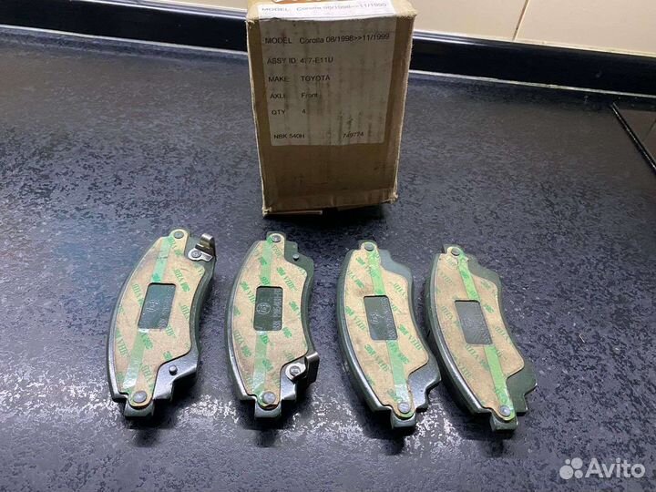 Колодки передние Toyota Corolla 97-05 Оригинал