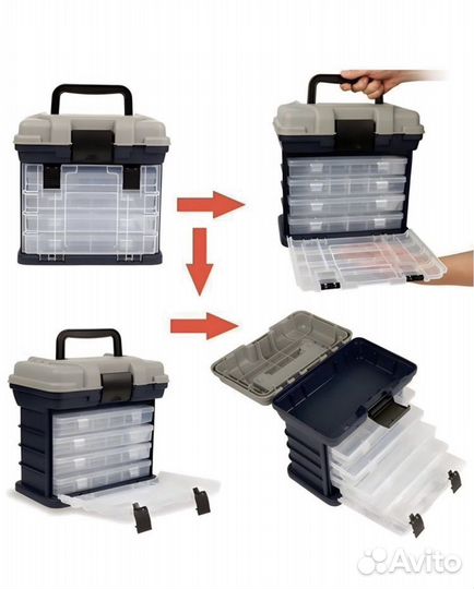 Рыболовный ящик с коробками