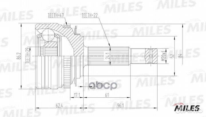 ШРУС chevrolet lanos 1.4/1.5 97
