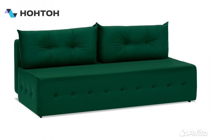 Диван еврокнижка Сити изумрудный