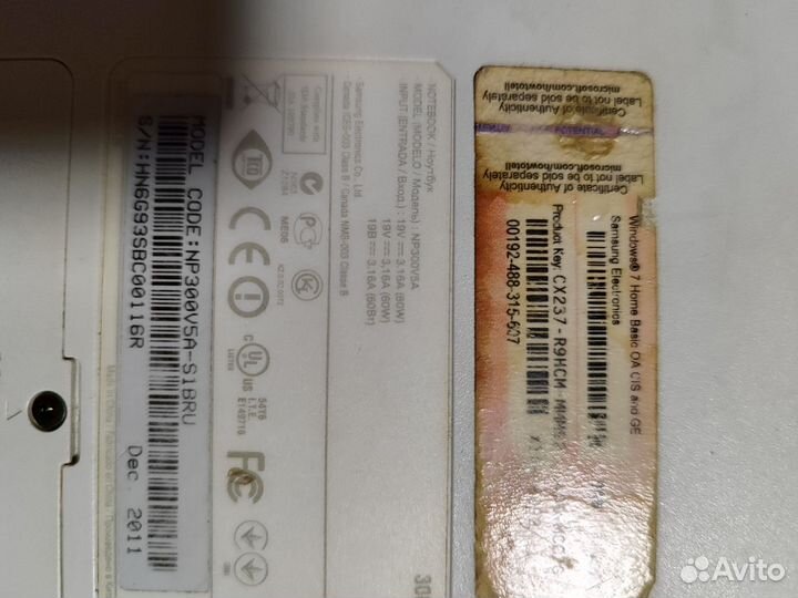 Samsung NP300v5A Разбор