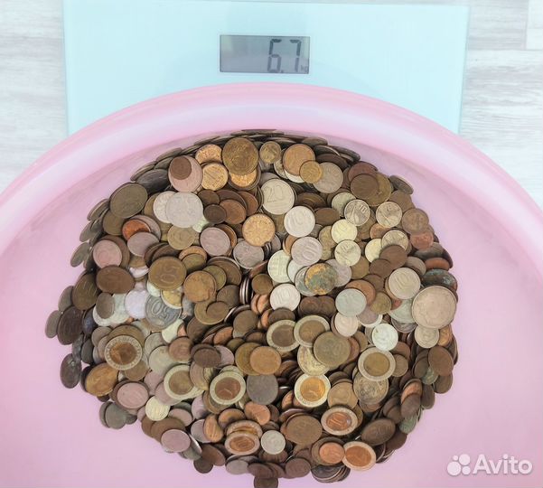 «большой лот монет гкчп + СССР 6,6 кг.»