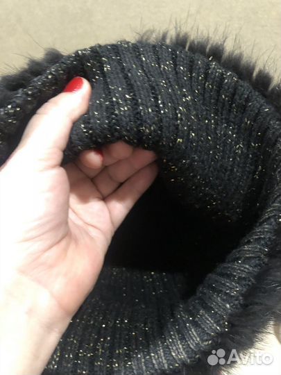 Шапка вязаная норка
