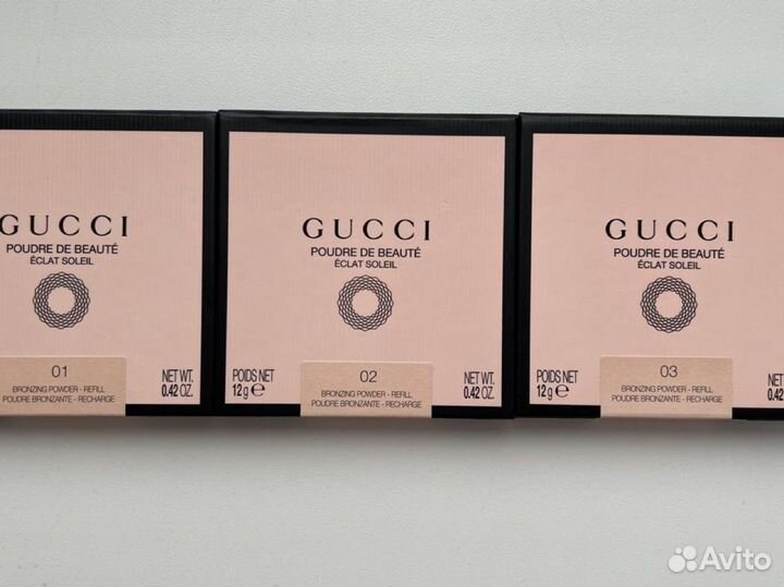 Gucci бронзер оригинал рефил 01, 02, 03