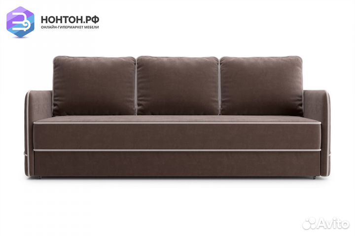 Диван еврокнижка Энерджи 3-х местный коричневый