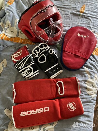 Мма бокс шлем перчатки защита лапа каратэ