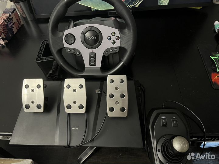 Игровой руль 900 градусов pxn v9