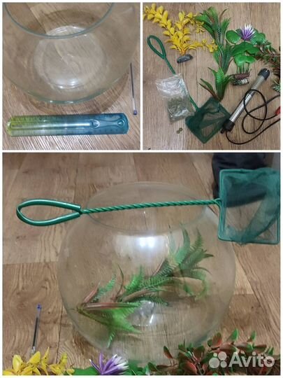 Аквариум для рыбок круглый