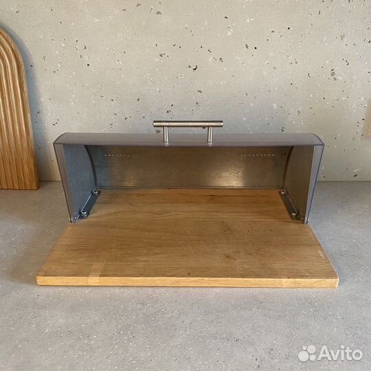 Хлебница (дерево, нержавеющая сталь)