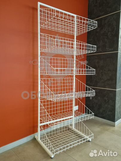 Стойка торговая 6 корзин, ширина 640 мм