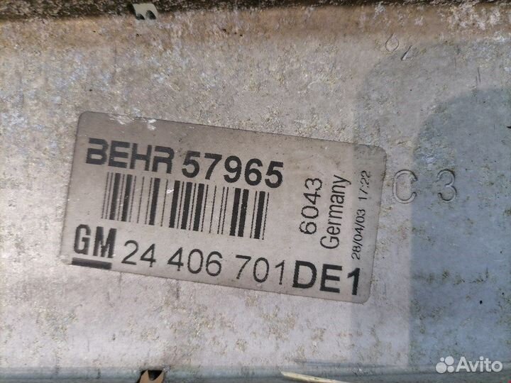 Интеркулер для Opel Zafira A