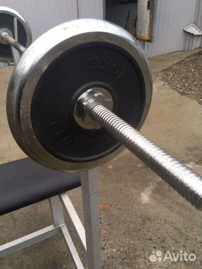 Скамья для жима и штанга