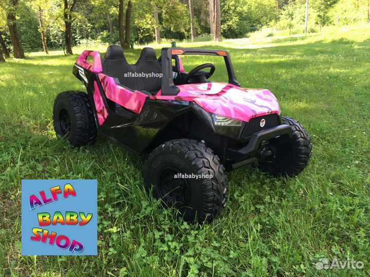 Электромобиль четырехместный багги до 100кг 24V